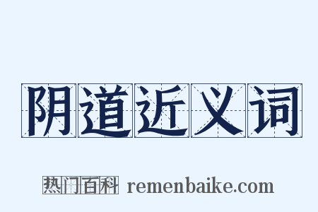 阴道近义词是什么意思的图片